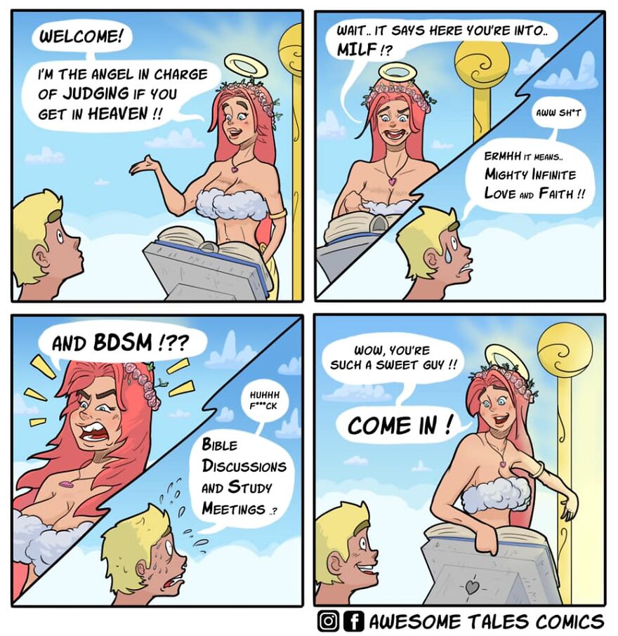 Artist Shows In Adorable Comics What The Afterlife Would Be Like (19 Comics)