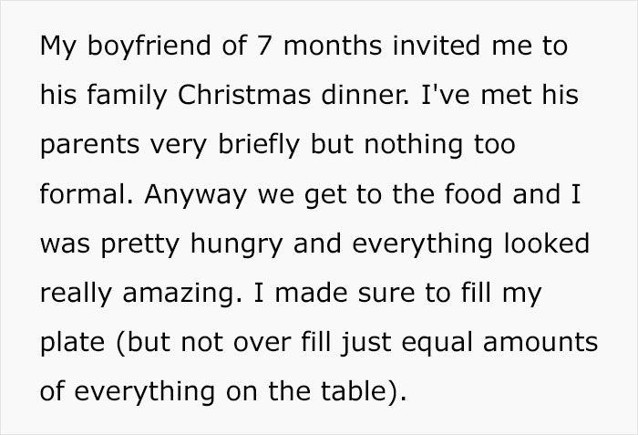 "Am I The Jerk For Eating At My Boyfriend's Family's Christmas Dinner?"