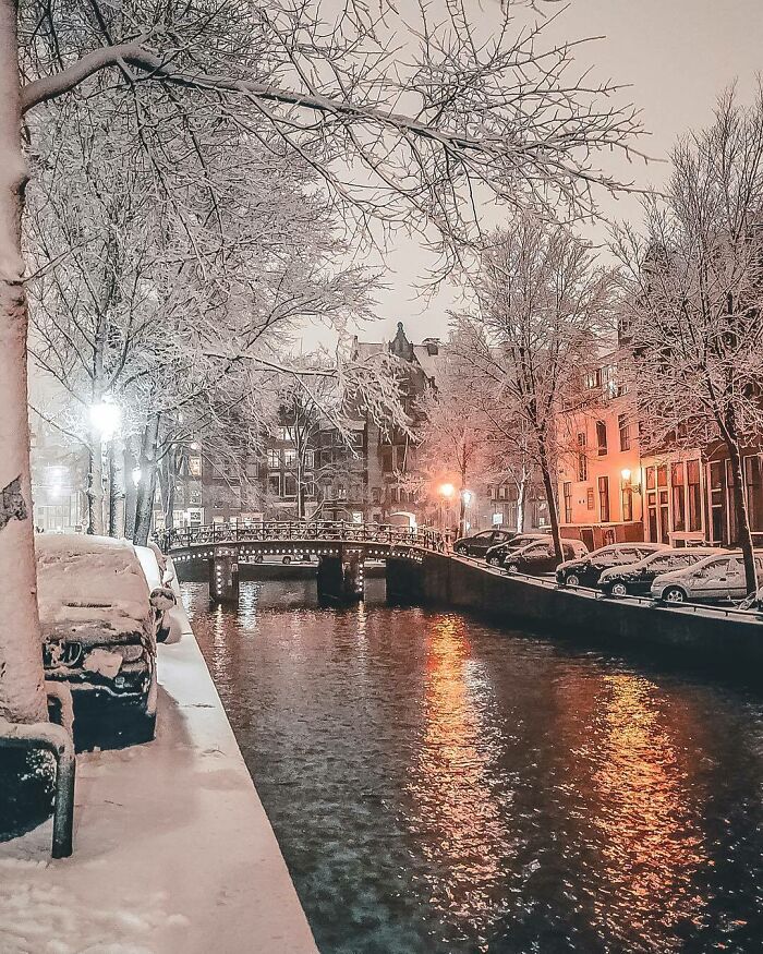Snow In Amsterdam [oc]