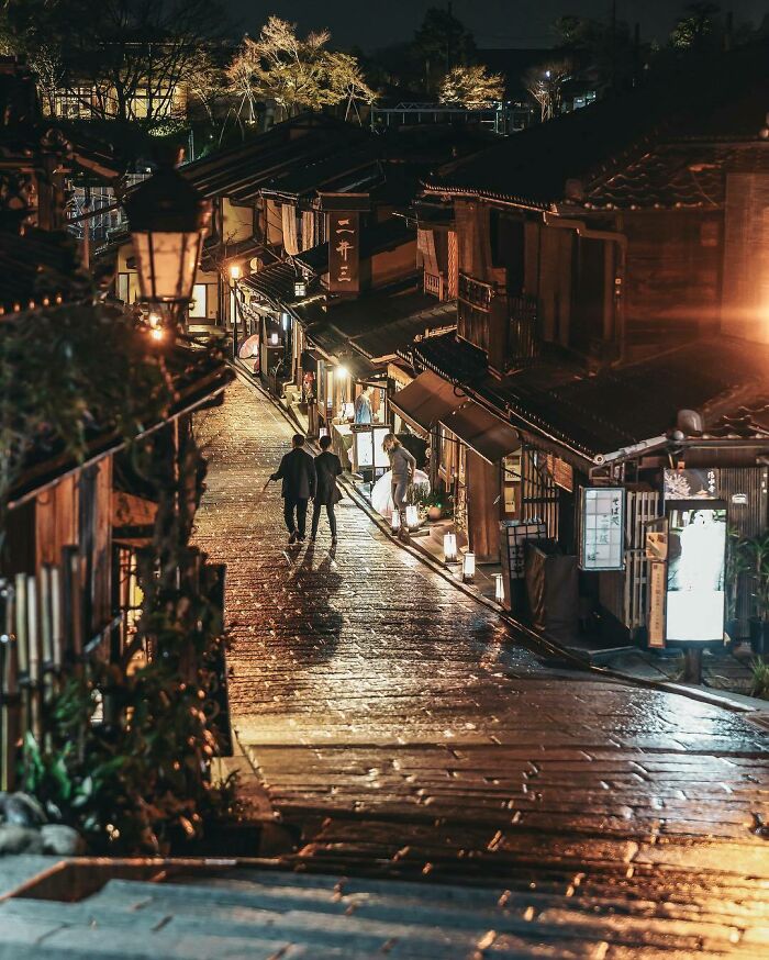 Kyoto Street After The Rain