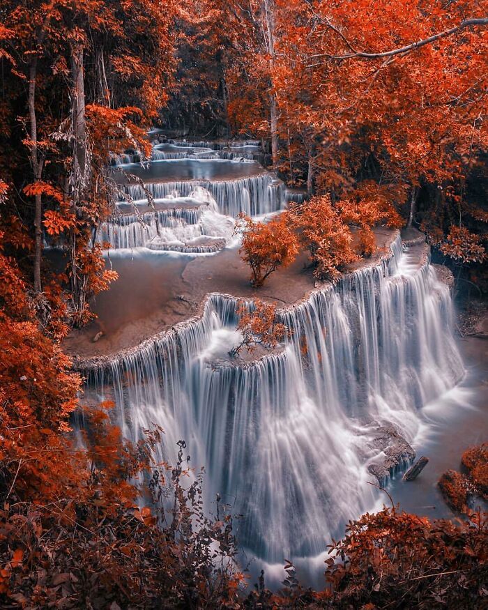 Huay Mae Khamin Waterfalls In Thailand