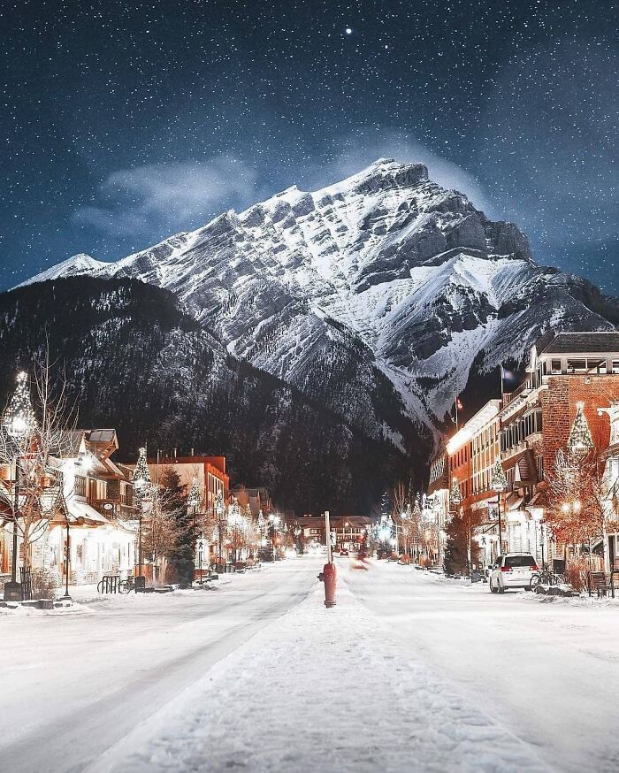 The Towns And Mountains Of Banff, Alberta