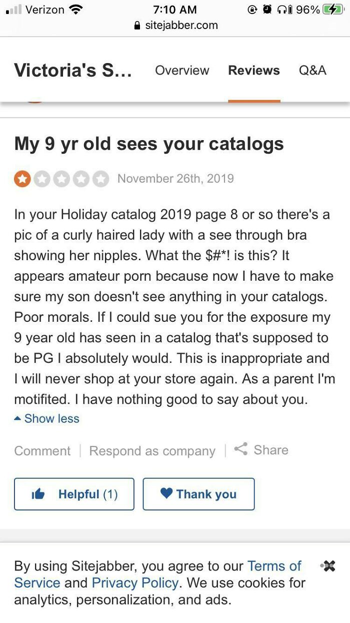 Karen Wants To Sue Victoria’s Secret Because Her 9 Yo Son Saw Their Catalog Which Has “Poor Morals”.