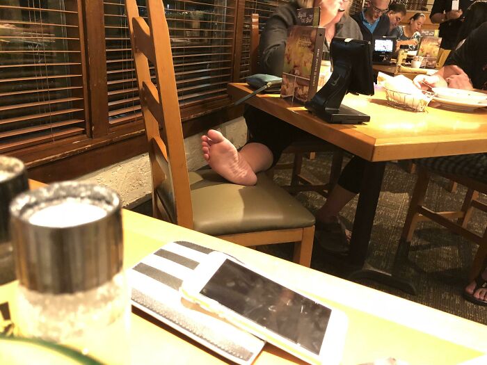 Lady Next To Us At Olive Garden