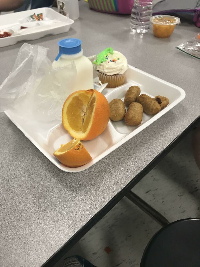 Elementary School Lunch In Chesapeake, VA (Minus The Cupcake I Brought)
