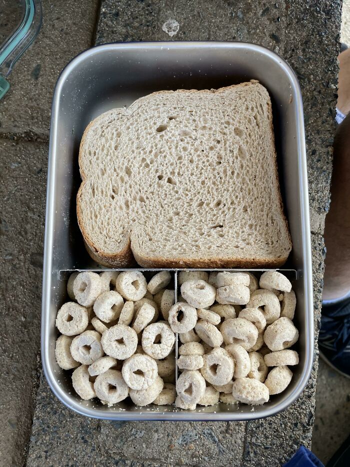 My Mate's Lunch At School In Australia. And Yes, That Sandwich Is Just Buttered Bread