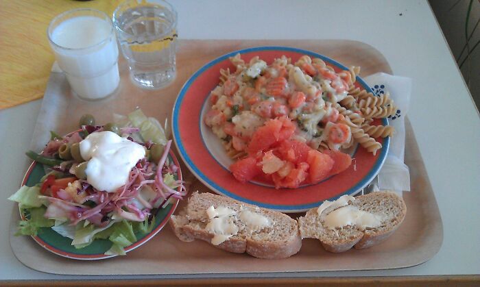 Mi almuerzo escolar finlandés (vegetariano)