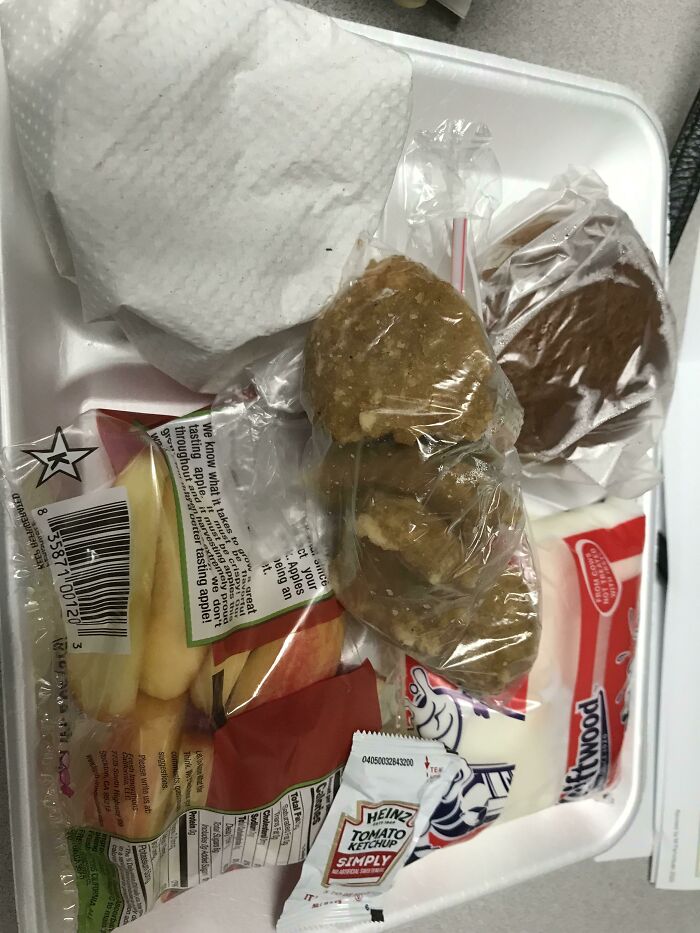 My Wife Forgot Her Lunch Today. The School Cafeteria Kindly Gave Her, A Teacher, A School Lunch