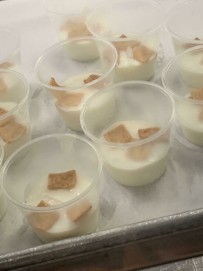 My School’s Idea Of Dessert Is Three Pieces Of Cereal In A Half Cup Of Yogurt