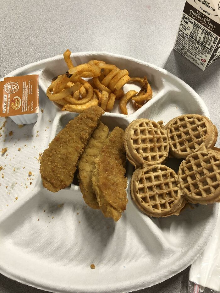 My School’s Rendition Of Chicken And Waffles