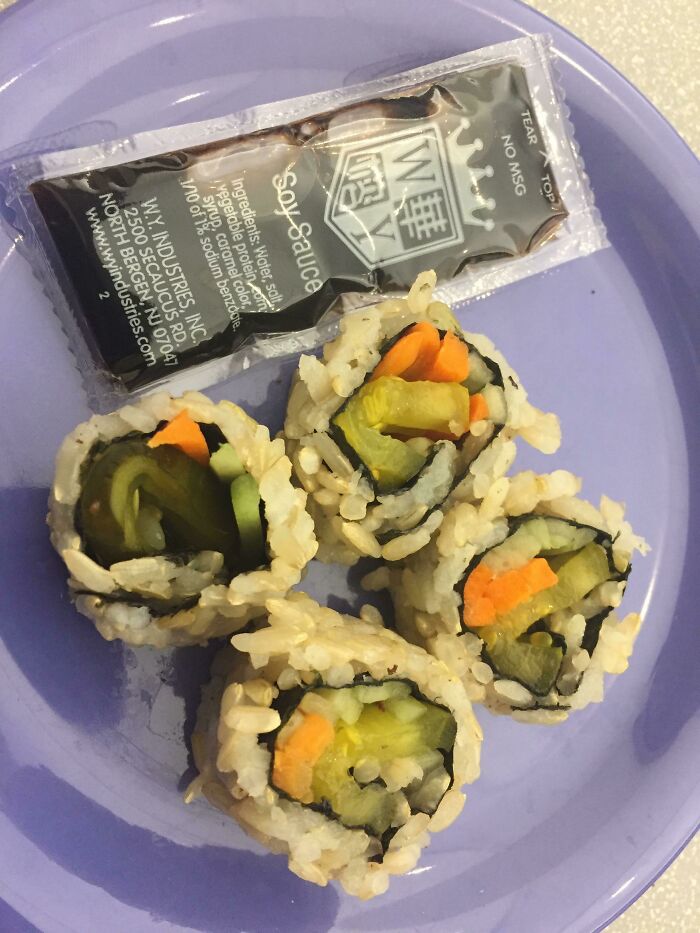 The Pickle Sushi That My School's Dining Hall Served Has LED Me To Reject My Faith Because No Benevolent God Would Ever Let This Abomination See The Light Of Day