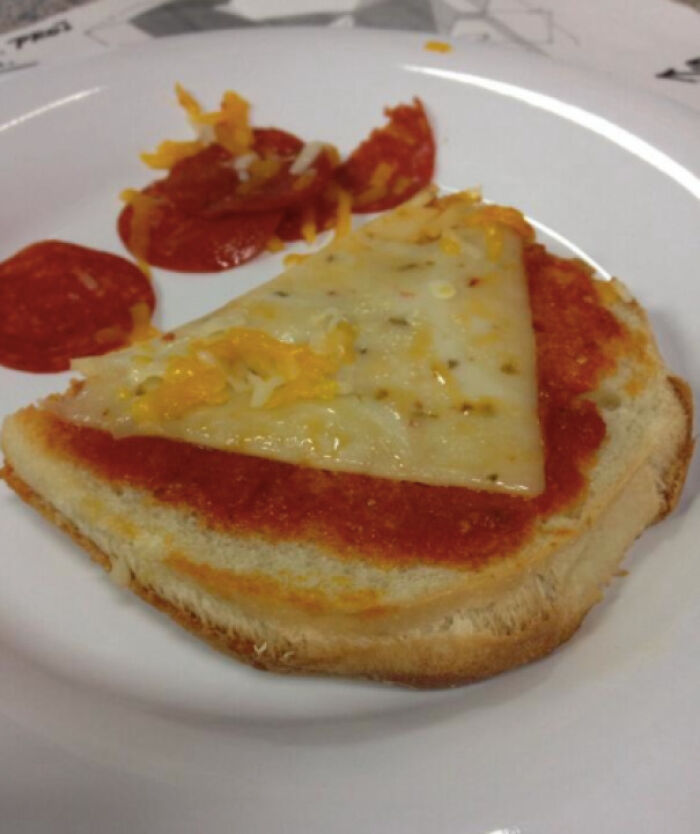 I Was Told This Belongs Here. My School Served This "Pizza" Yesterday