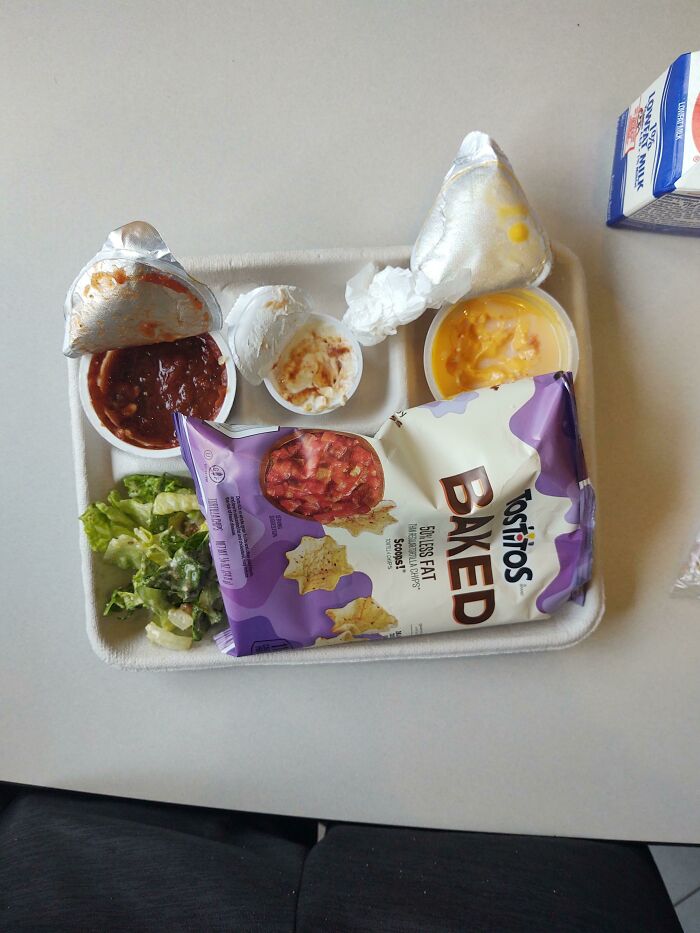 Saw A Pic Of School Lunch, Here's Mine, A Bag Of Chips With Non Melted Cheese. I'm A Senior In High School