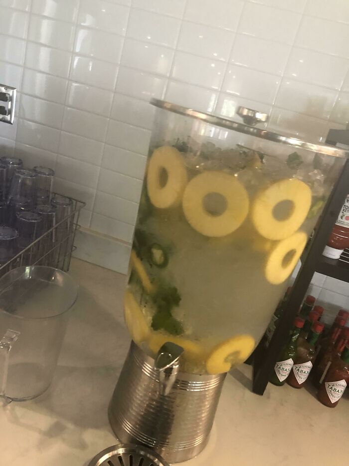 My School Likes To Do Fruit Water In Our Dining Hall. So Today We Got Jalapeño And Pineapple Water