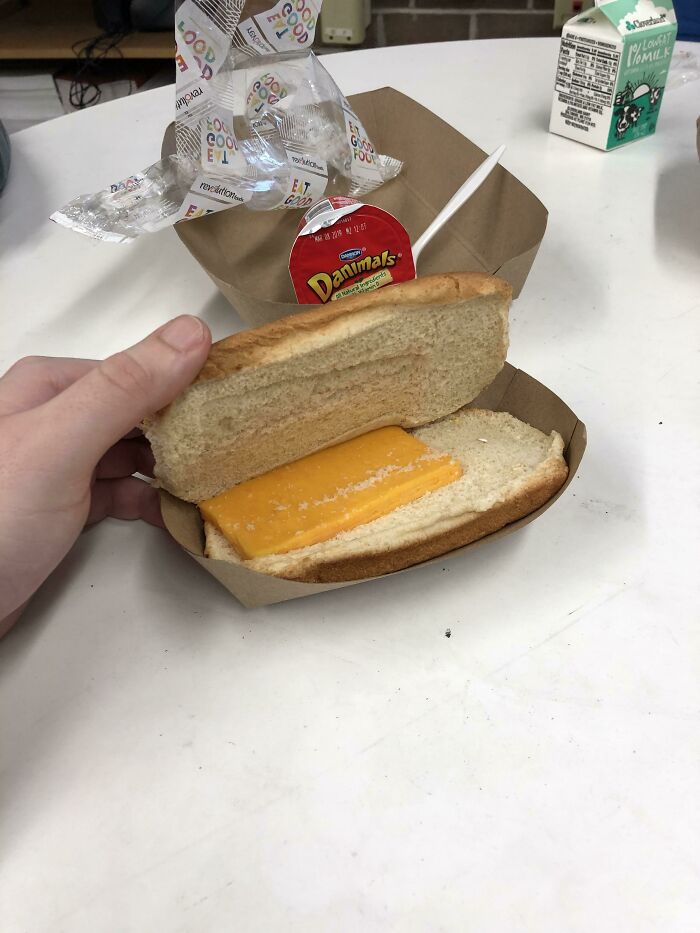 Whoever Thought That A "Cheese Sandwich" Would Be A Nourishing Meal For The Low-Income Kids (Who May Rely On School Meals) At The School I Work At