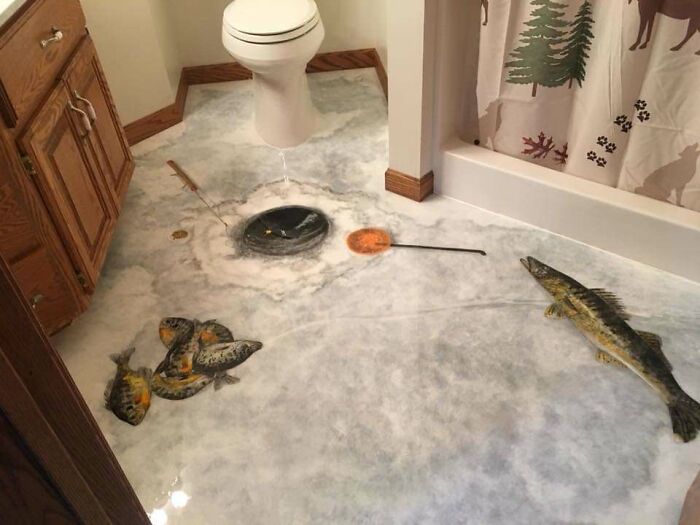 Ice Fishing In Your Bathroom