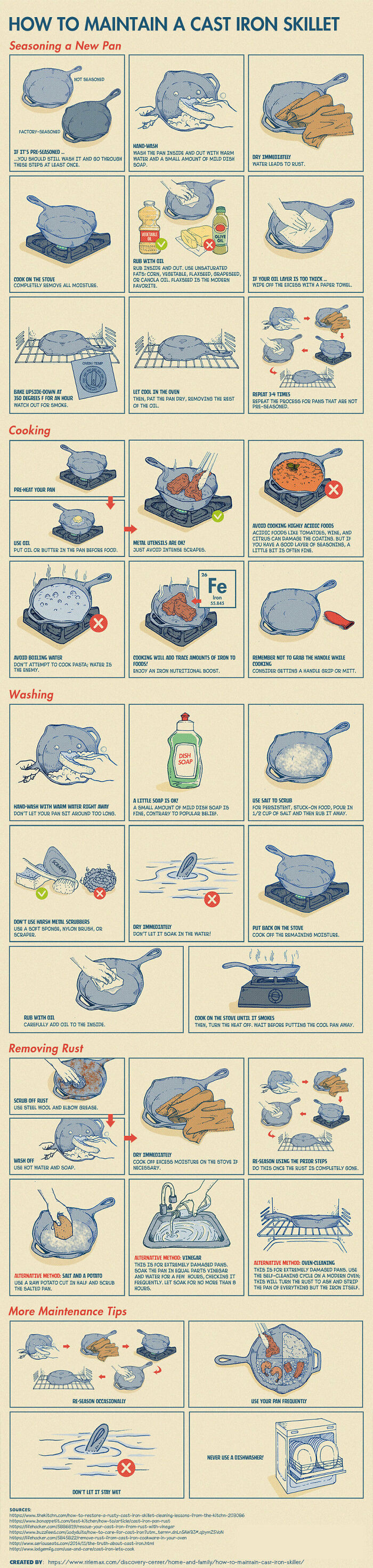 How To Clean, Maintain, And Season A Cast Iron Skillet
