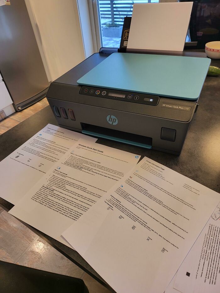 My New Printer Printed The User Manual On Its Own As Soon As I Got It Up And Running