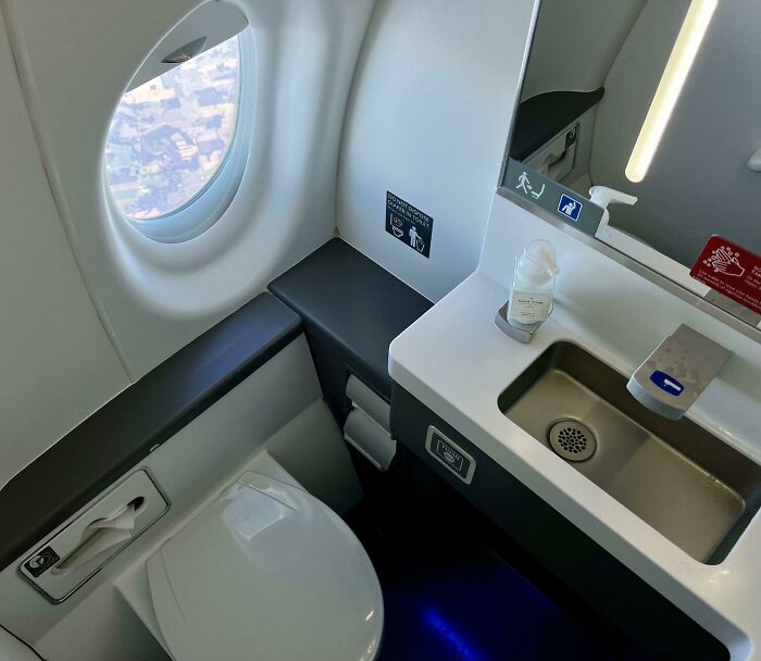 Flew On A New Delta Plane, And They Put A Window In The Lavatory
