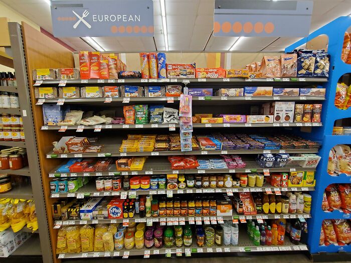 European Section In A Us Grocery Store
