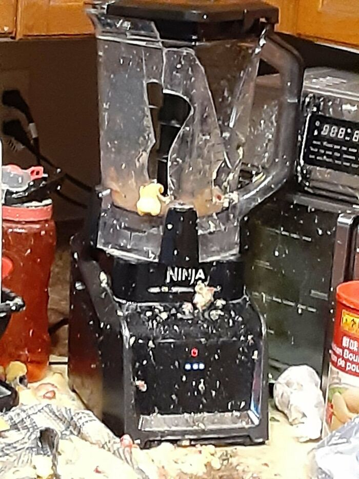 Blender Exploded As I Was Making A Smoothie