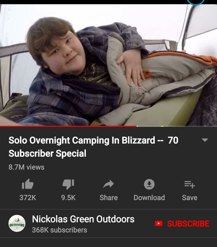 Absolute Lad Sleeps In A Blizzard For 70 People.