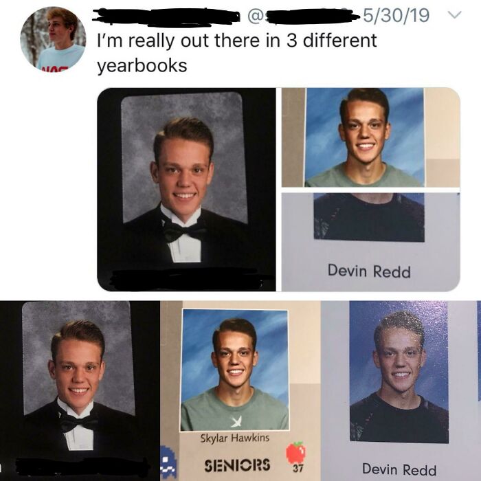 My Little Brother Snuck Into Picture Day At Different Schools So He Could Be In Their Yearbooks. Absolute Mad Lad.