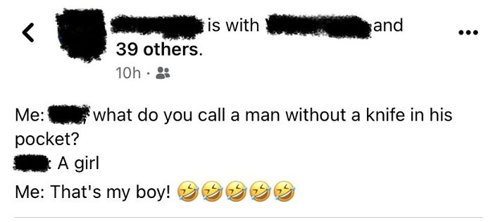 Dad Posts This Convo He Had With My 8 Year Old Brother. Then Tags 40 People To Make Sure They All Like His Sexism. 😐