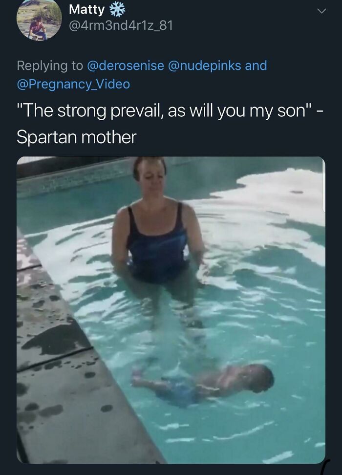 Mom Teaching Her Son To Swim Is Loving This A Bit Too Much