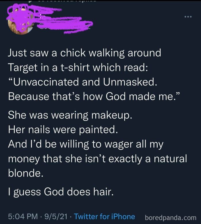 "I Guess God Does Hair"