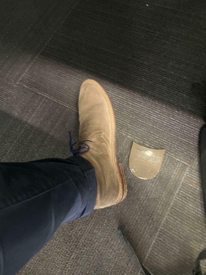 Sole Of My Shoe Came Off With No Warning When I Got To Work