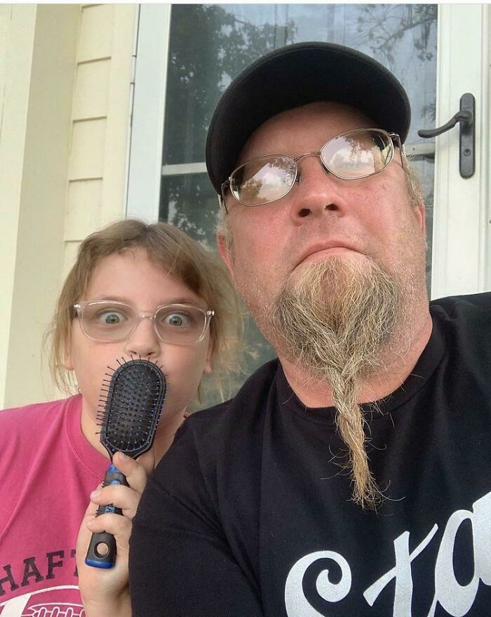 When You’re Balding, But Your Daughter Wants To Do Your Hair.