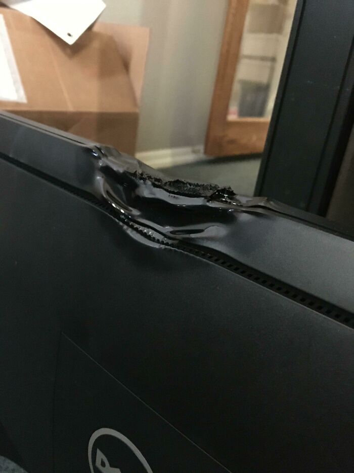 Employee Managed To Melt The Top Of A Monitor