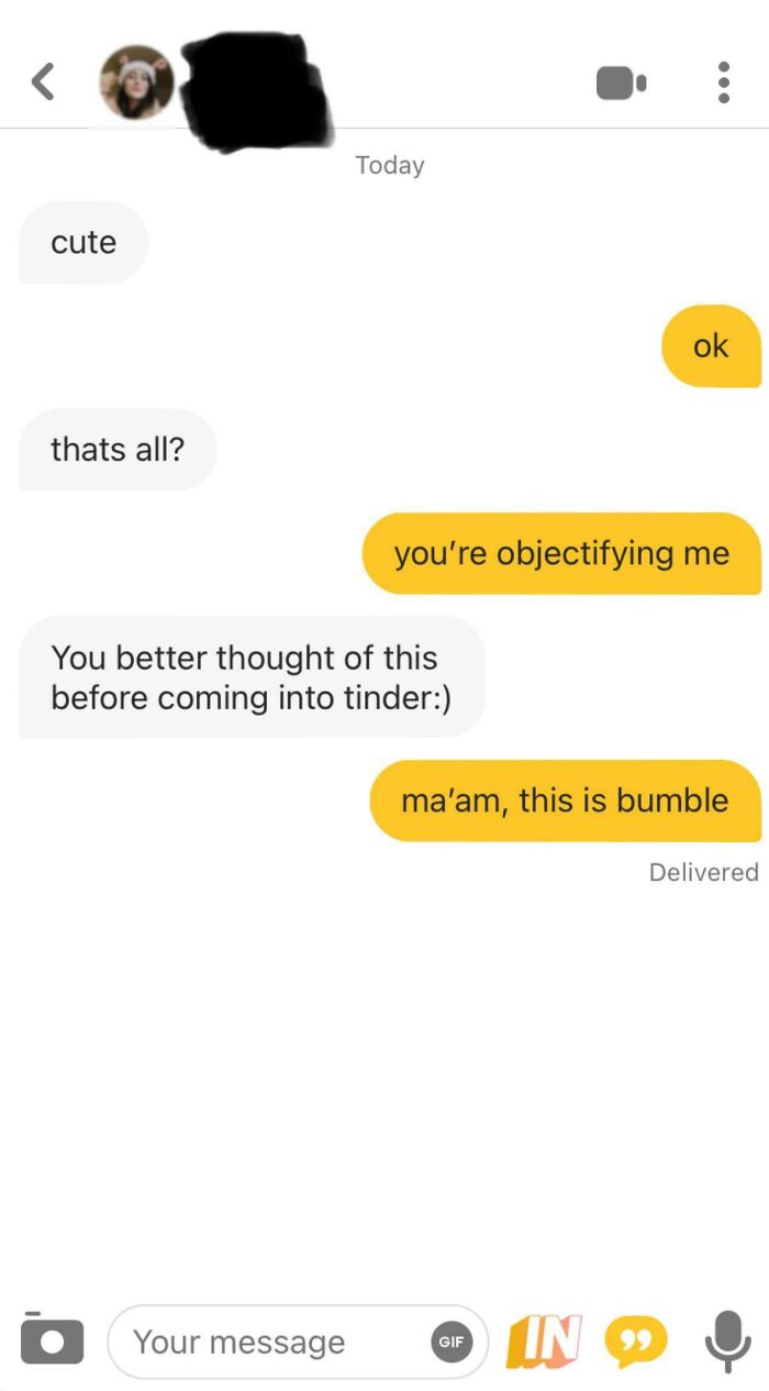 Ma’am, This Is Bumble