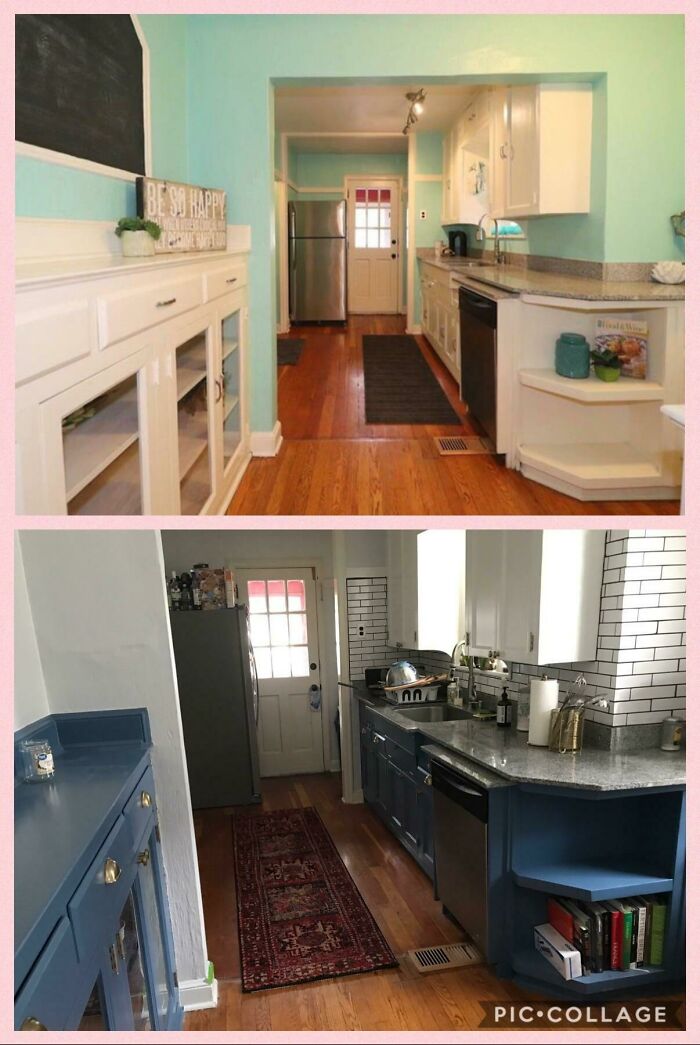 It’s Crazy What A Little Elbow Grease And Paint Can Do. My Kitchen Before/After (Kansas City, Mo)