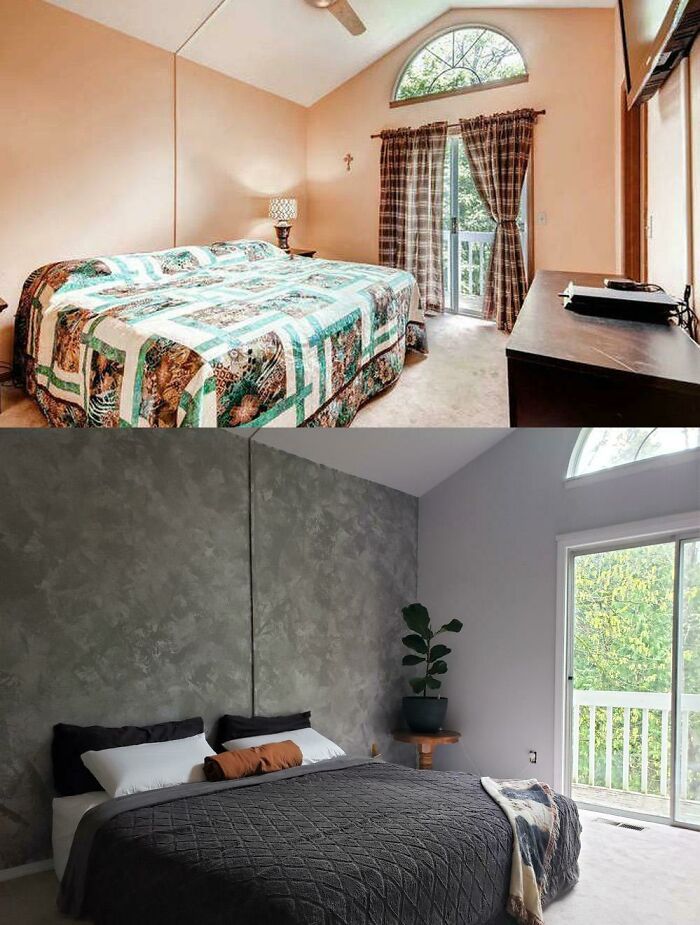 My Bedroom Before (From The Listing) And After I Got My Hands On It. Portland, Or