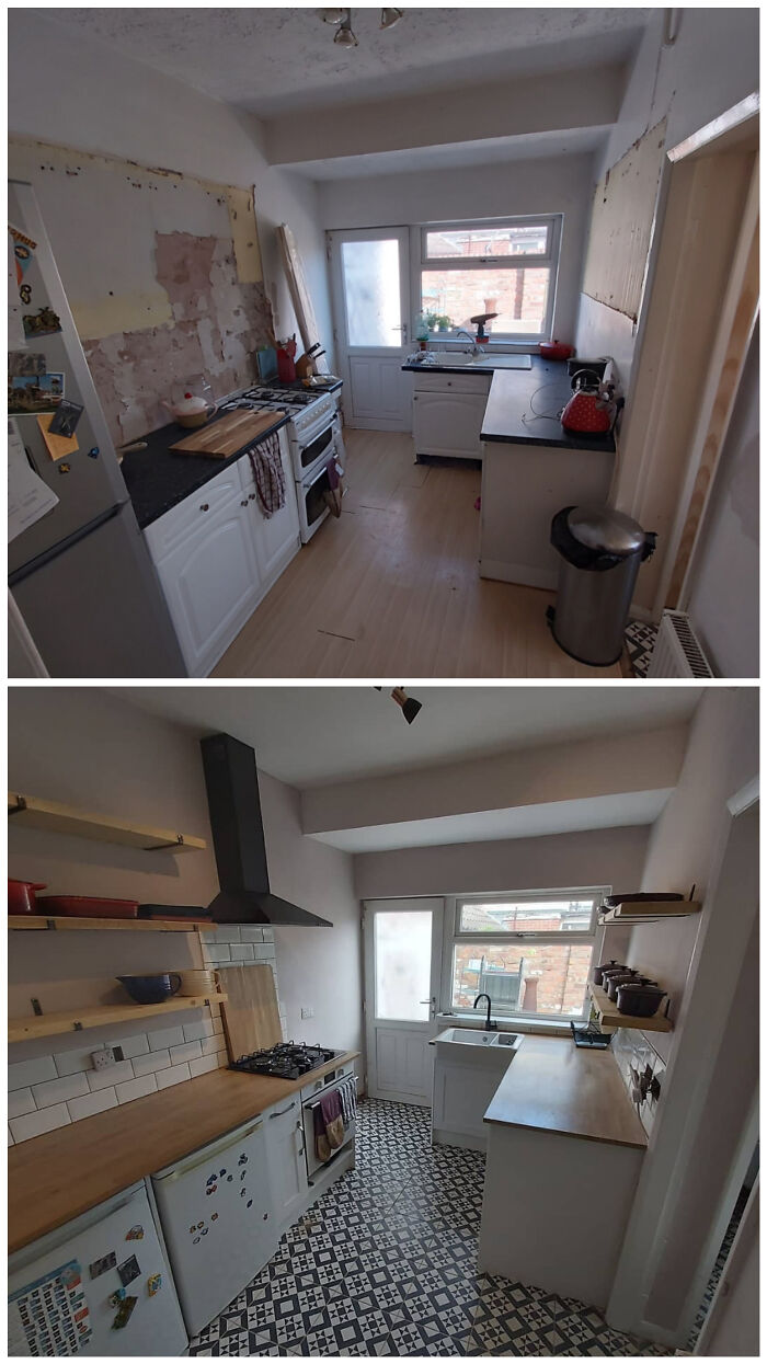 New Kitchen Before And After. UK.