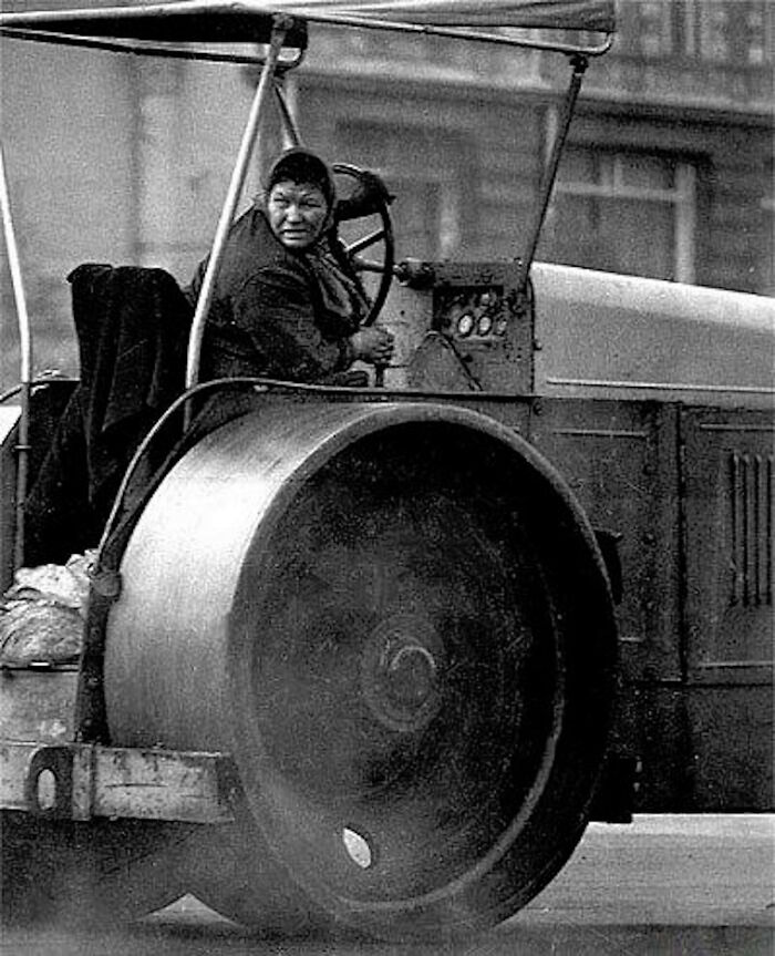 Asphalt Roller Driver, USSR, 1960s