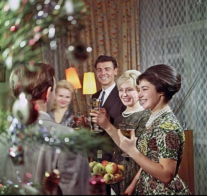 New Year Celebration. Photo By Nikolai Kozlovsky, USSR, 1961