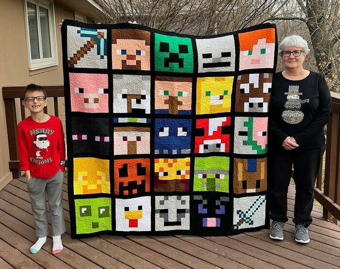 Minecraft Quilt. Best Ever. It's One Of A Kind, And Absolutely Amazing