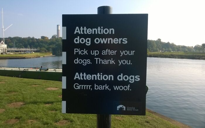This Sign I Found Has A Translation For Dogs
