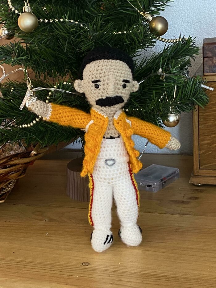 My Mum Has Been Crocheting Freddy Mercury Dolls And Auctioning Them Off For Cancer Research