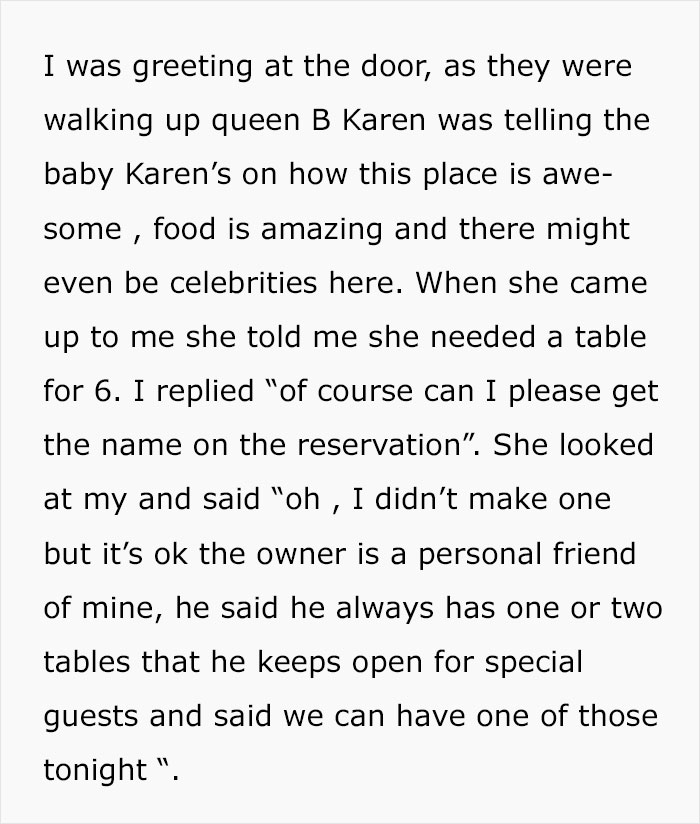 Karen Confuses The Restaurant Owner With A Waiter, Treats Him Like Garbage, Ends The Night With An Unexpected $4k Bill Karen Confuses The Restaurant Owner With A Waiter, Treats Him Like Garbage, Ends The Night With An Unexpected $4k Bill