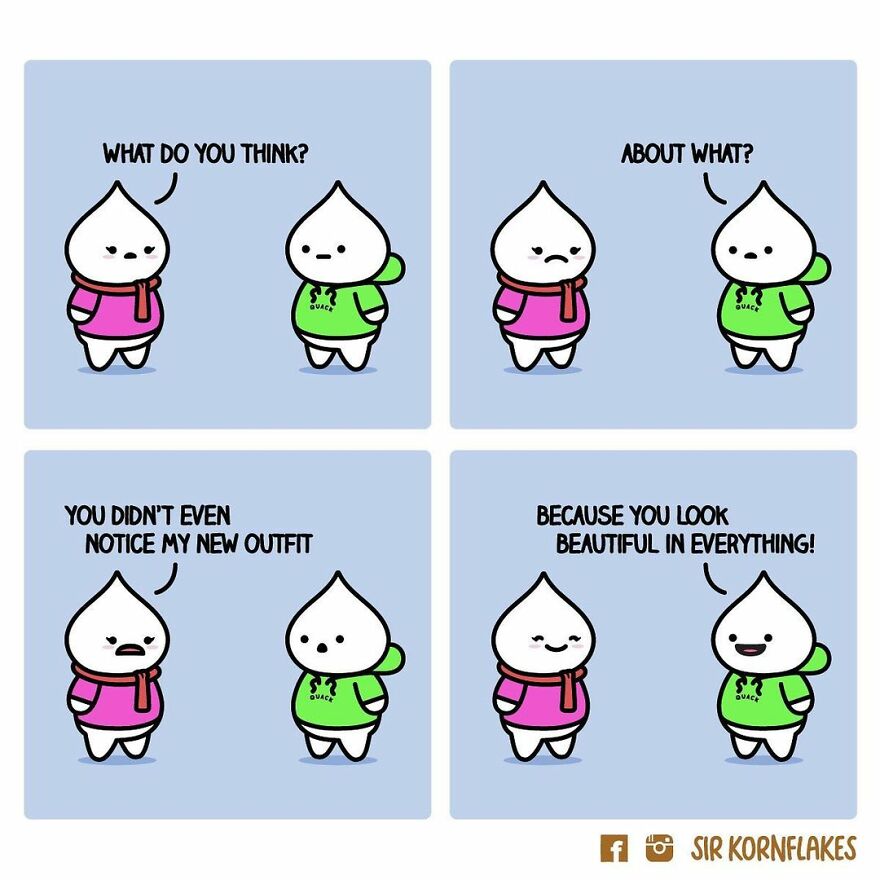 I Illustrate Relatable Relationship Moments Through My Dumpling Comics (50 Pics)