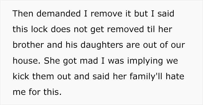 18 Y.O. Cousins Keep Ignoring 16 Y.O. Daughter’s Privacy, So Dad Installs Locks In Her Room And Upsets Both His Wife And Her Brother
