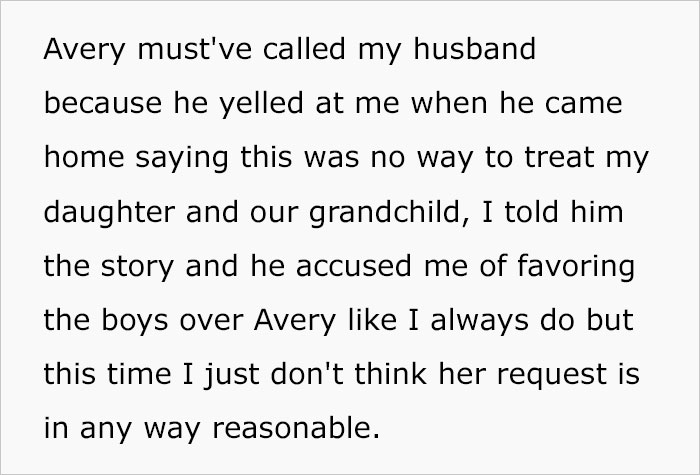 Woman Refuses To Kick Her Son Out Of His Room To Make Space For Full-Blown Nursery Her Daughter And SIL Are Demanding Woman Refuses To Kick Her Son Out Of His Room To Make Space For Full-Blown Nursery Her Daughter And SIL Are Demanding