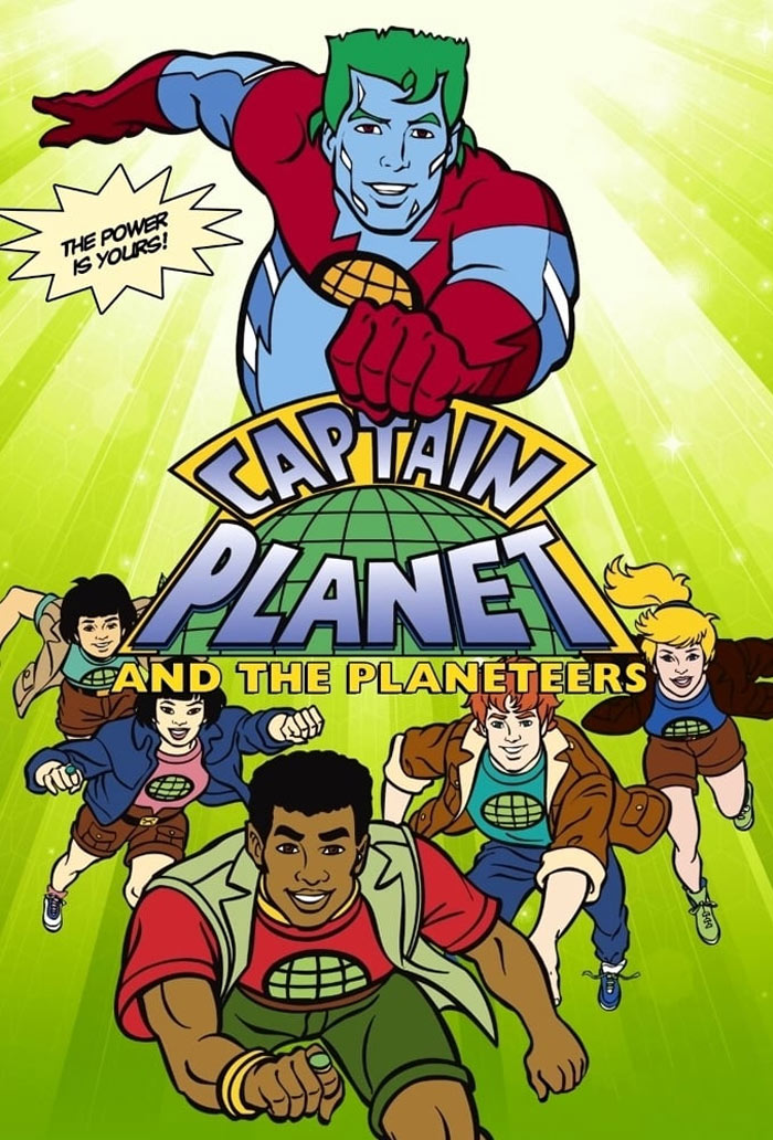 Poster for Captain Planet And The Planeteers animated tv show 