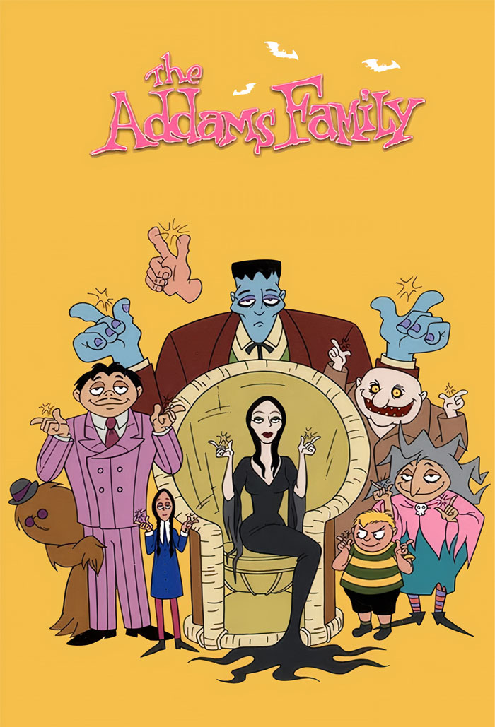 Poster for The Addams Family animated tv show 