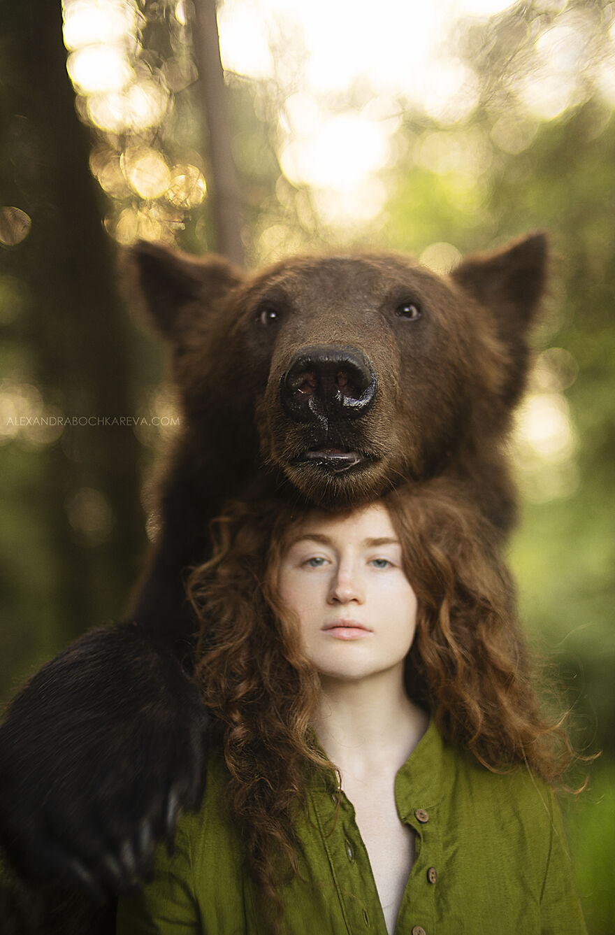 Portraits Of My Real Life Merida Aka Xenia & Tom, The Bear