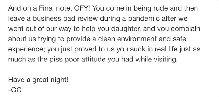 People Are Cracking Up At This Reply By A Piercing Studio Owner In Response To ‘Karen’ Leaving 1-Star Review People Are Cracking Up At This Reply By A Piercing Studio Owner In Response To ‘Karen’ Leaving 1-Star Review